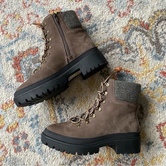 NWT Lucky Brand Eaven Combat Bootie in Falcon, Size 7.5 - Picture 3 of 8